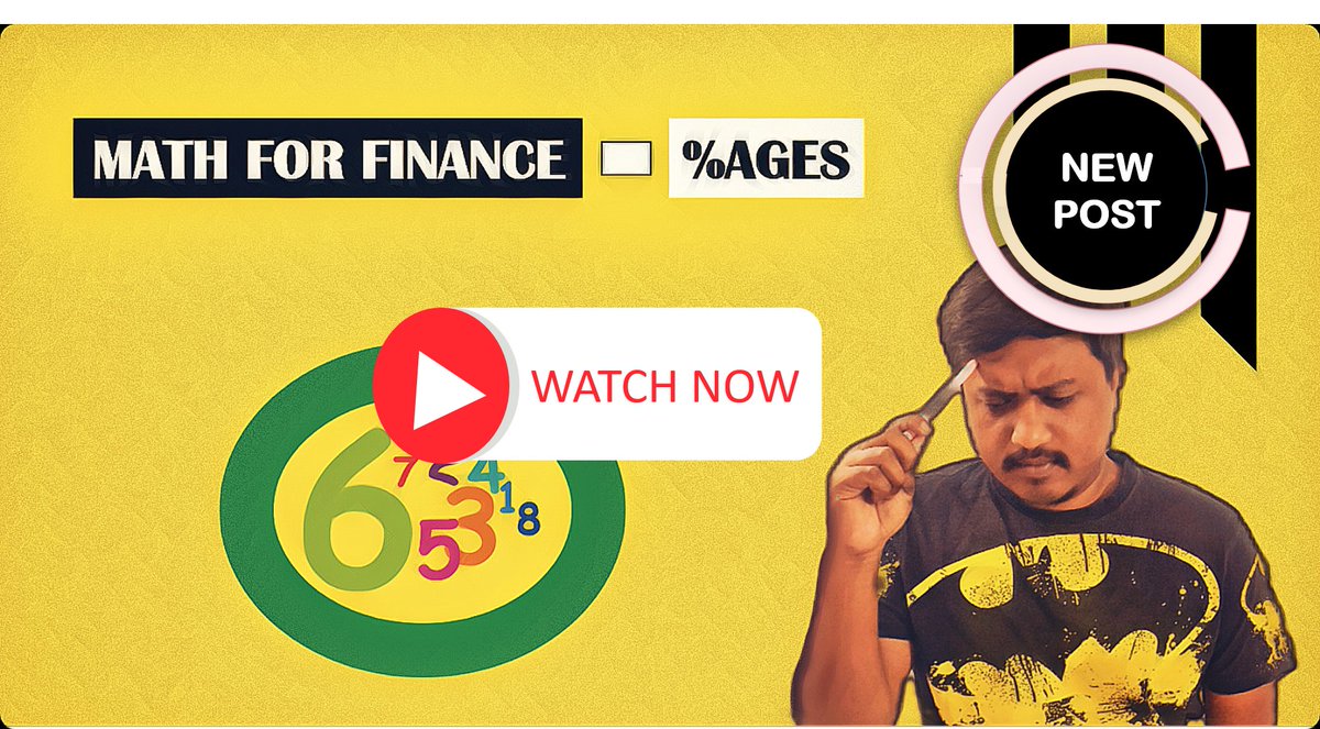 YourWealthIndia's tweet photo. And the new video is out. The first chapter in Math for Finance - Percentages. Watch the video to understand percentages and their applications. Don't miss out.
#maths #finance #investment #trading #personalfinance #percentage #yourknowledge #yourwealth
https://t.co/DZnx3OqzrM https://t.co/T5hCX2YpOr