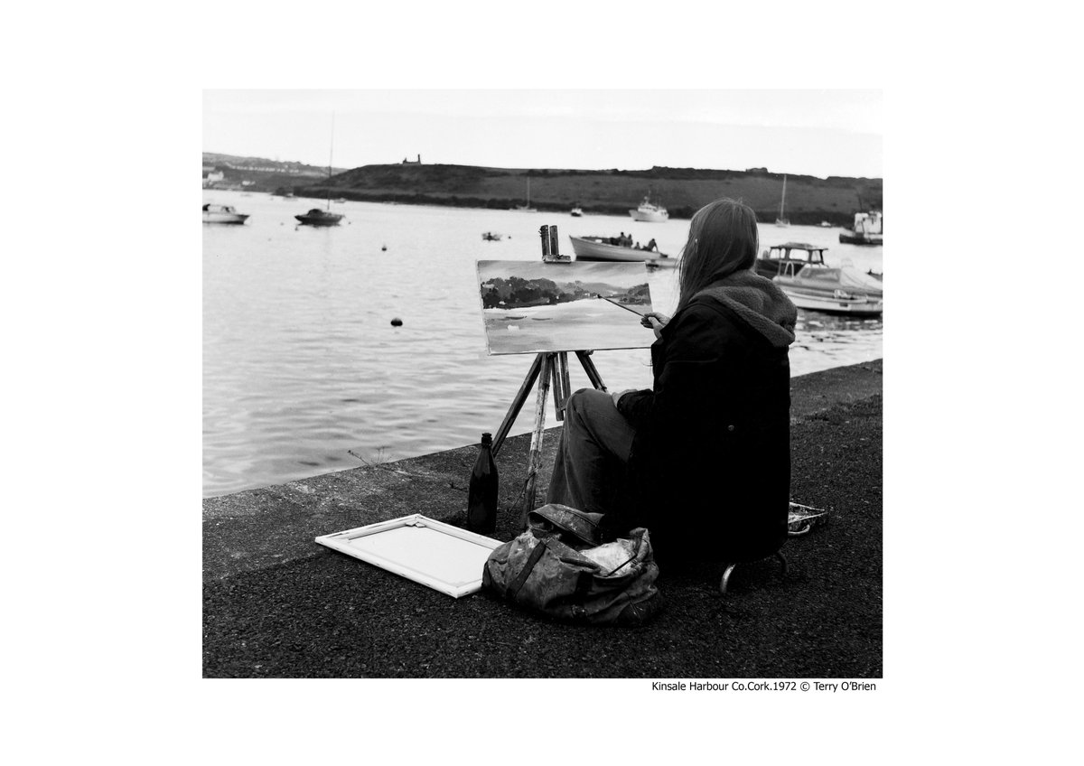 #summer 1972 I was hitching around the country as I had my arm in a sling (broken wrist) Train #dublin to #cork staying in #Youthhostels @HiIreland Photo taken in #Kinsale I wonder Now Did she make it as an #Artist #50years ago @pure_cork @LoveCork @KinsaleArts @KinsaleNews