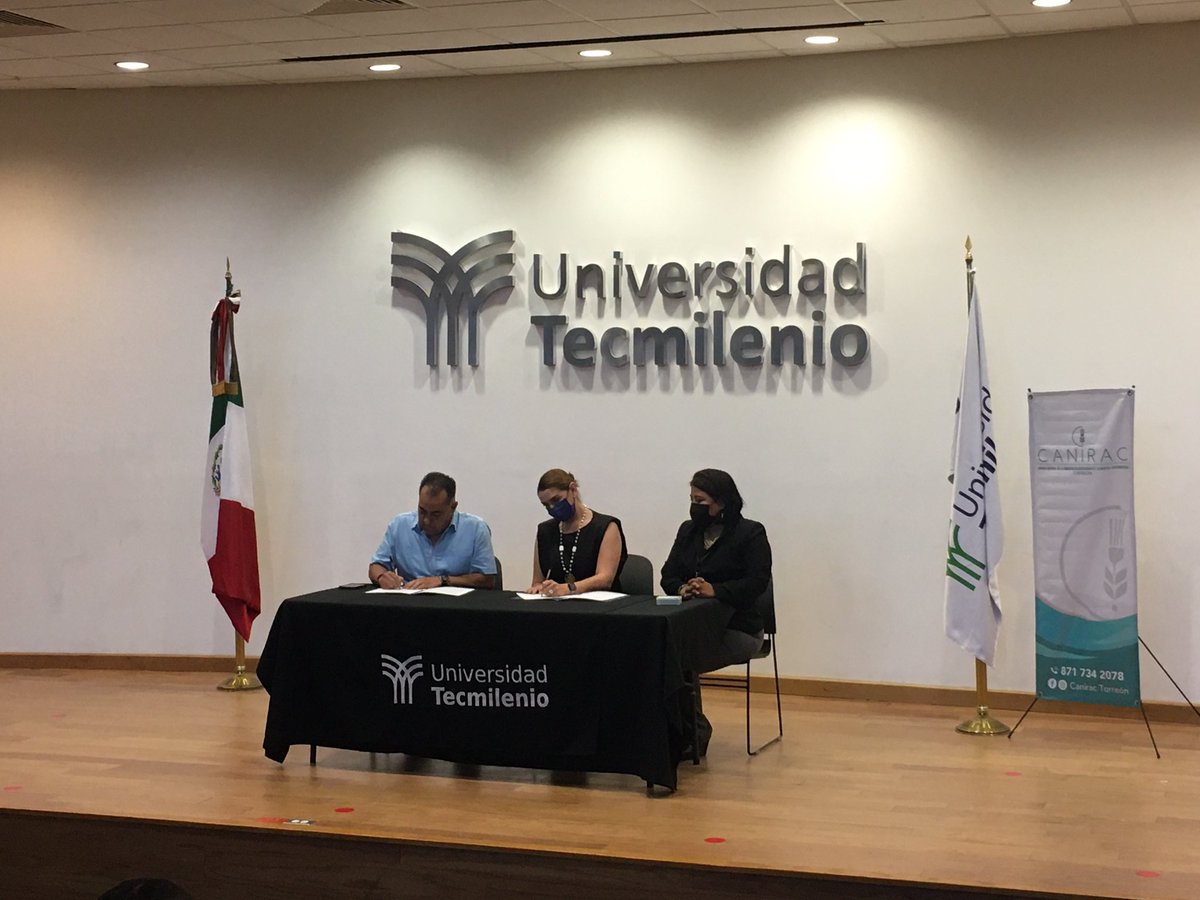 Firma convenio la <a href="/caniractorreon/">Canirac Torreón</a> con la universidad <a href="/Tecmilenio/">Tecmilenio</a>