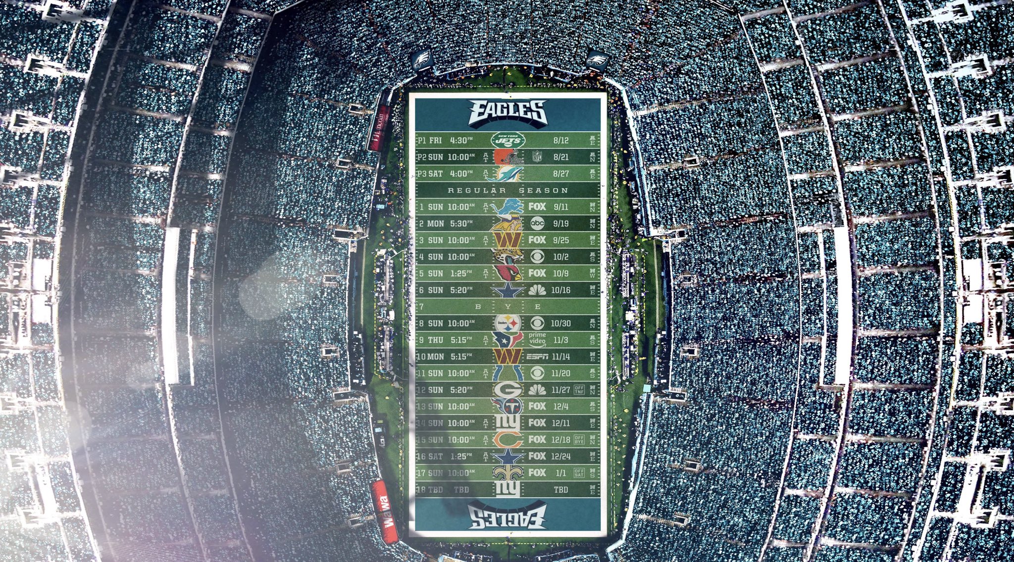 2022 Eagles Schedule: Downloadable wallpaper