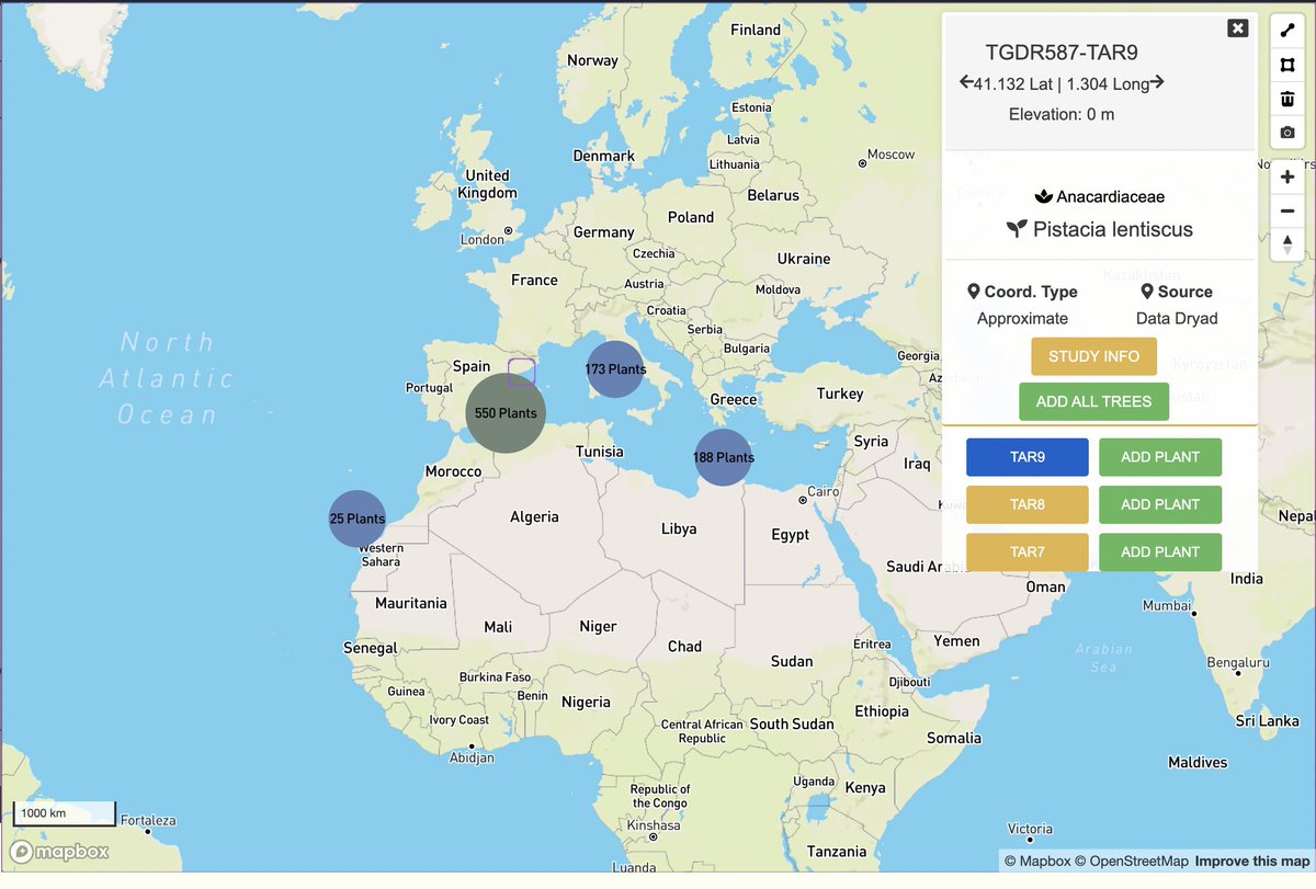 TreeGenes's tweet image. FEATURED STUDY:  Intercontinental long‐distance #SeedDispersal across the Mediterranean Basin explains population #GeneticStructure of a bird‐dispersed #shrub
By: Cristina García, Víctor Zapata, @TimonelAymerich, @Delarua_pilar, et al.
See 936 #plants at: treegenesdb.org/cartogratree?a…