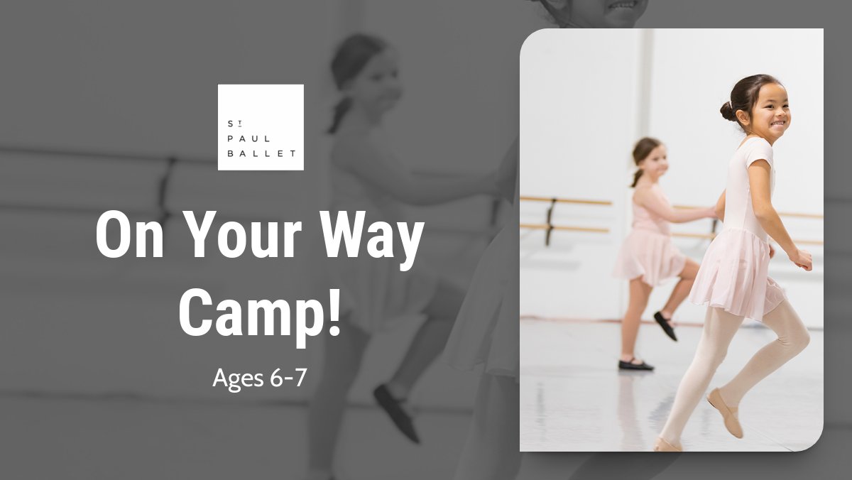 Bring your joy and energy to explore the fundamentals of movement in our "On Your Way" summer camp! Classes will cover the basics of ballet and include an in-studio showing. For more information, visit our website spballet.org/2022-summer-ch…!