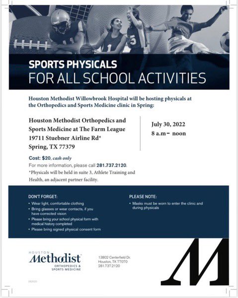 Don’t be this guy! Get your physical! Kleb Vollleyball Tryouts are August 11th! You MUST have a completed physical on file (annually) to tryout! Here’s a local opportunity!