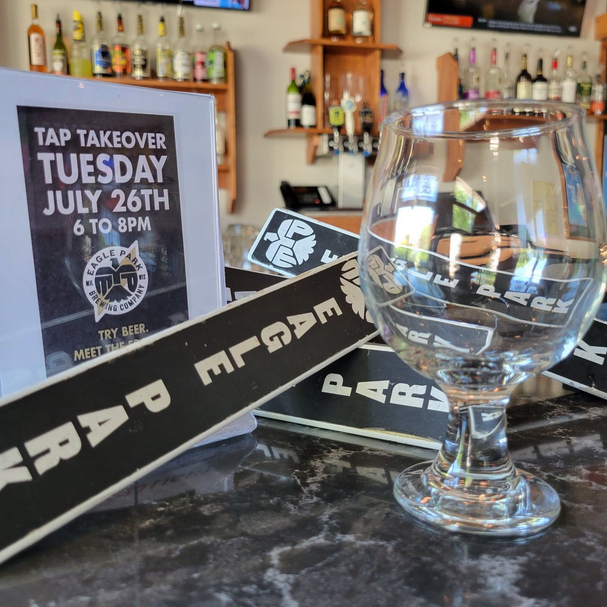 Tap Takeover with <a href="/EagleParkBeer/">Eagle Park Brewing</a> tonight from 6-8pm. 6 different beers to try, including a limited BBA Booze For Breakfast: French Toast! leffs.com/wauwatosa-leff…