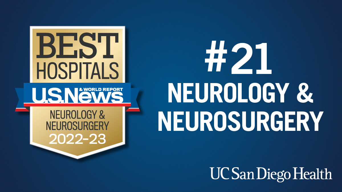 UC San Diego Neurosciences (@ucsdneurodept) on Twitter photo Proud to announce that we are ranked among the nation’s best at #21 according to <a href="/USNews/">U.S. News & World Report</a>. Thank you to our team for your dedication to clinical excellence! #UCSDHealth #BestHospitals
Press release link: go.ucsd.edu/3zrk2LT Proud to announce that we are ranked among the nation’s best at #21 according to <a href="/USNews/">U.S. News & World Report</a>. Thank you to our team for your dedication to clinical excellence! #UCSDHealth #BestHospitals
Press release link: go.ucsd.edu/3zrk2LT