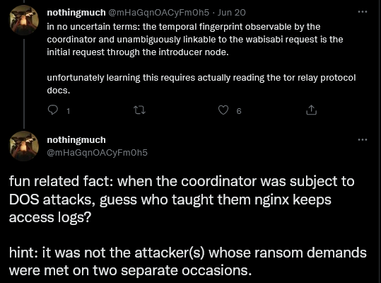 JohnQ_Anytown's tweet image. Who's being trusted to serve up those filters?

Zksnacks, who announced blacklists n using revenue to hire chain analytics to spy on users?

Thought wasabi was meant to be 100% trustless. Their employees, sponsored podcasters and other surrogates in twittosphere say it is... 🤔🤥