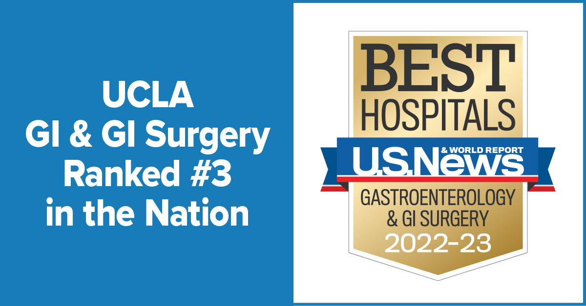 🌠#UCLAGI & GI Surgery ranked #3! We are proud of our rise in @USNews annual Best Hospital rankings! Truly a team effort, we recognize & celebrate our dedicated 🩺, allied healthcare professionals & staff. Most of all, thank you to our patients for entrusting us with your care!