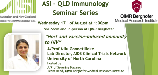 ASI Qld (@asiqld) on Twitter photo 📢 We're excited to host Nilu Goonetilleke from @UNCResearch for our next seminar on August 17th at 1pm. And the best thing about it? You can join in person at @QIMRBerghofer 🤩 drop <a href="/NavarroSeverine/">Severine Navarro</a> a message if you plan to attend in person or want the Zoom link. 📢 We're excited to host Nilu Goonetilleke from @UNCResearch for our next seminar on August 17th at 1pm. And the best thing about it? You can join in person at @QIMRBerghofer 🤩 drop <a href="/NavarroSeverine/">Severine Navarro</a> a message if you plan to attend in person or want the Zoom link.
