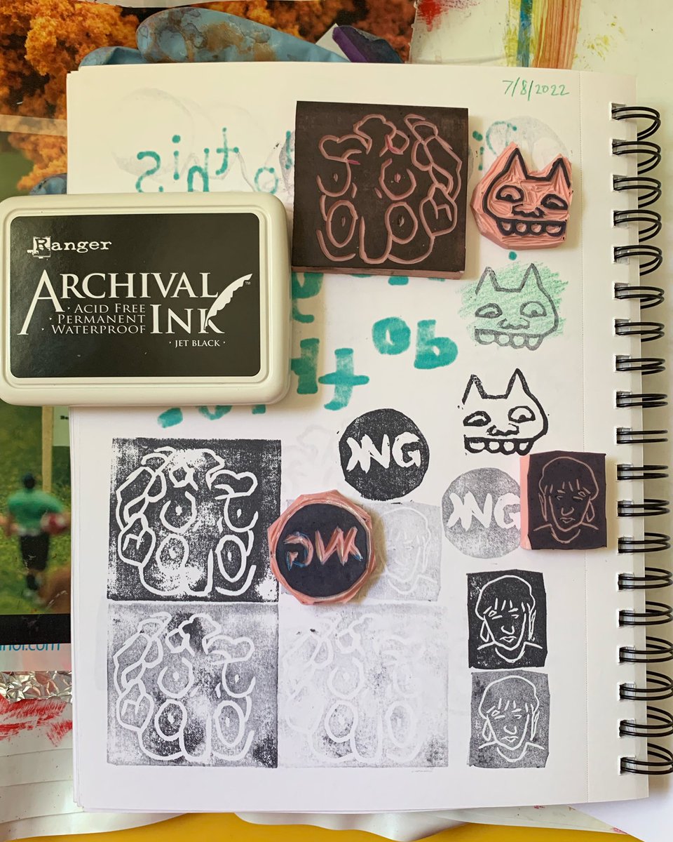 kngutierrezart's tweet photo. New obsession @RangerInk 

#RangerArchivalInk #Printmaking #Speedball #Carving #Stamps #StampMaking #Experimental #Drawing #LooseDrawing #Sketchbook #ArtistOnTwitter https://t.co/xXLyi0XhlN