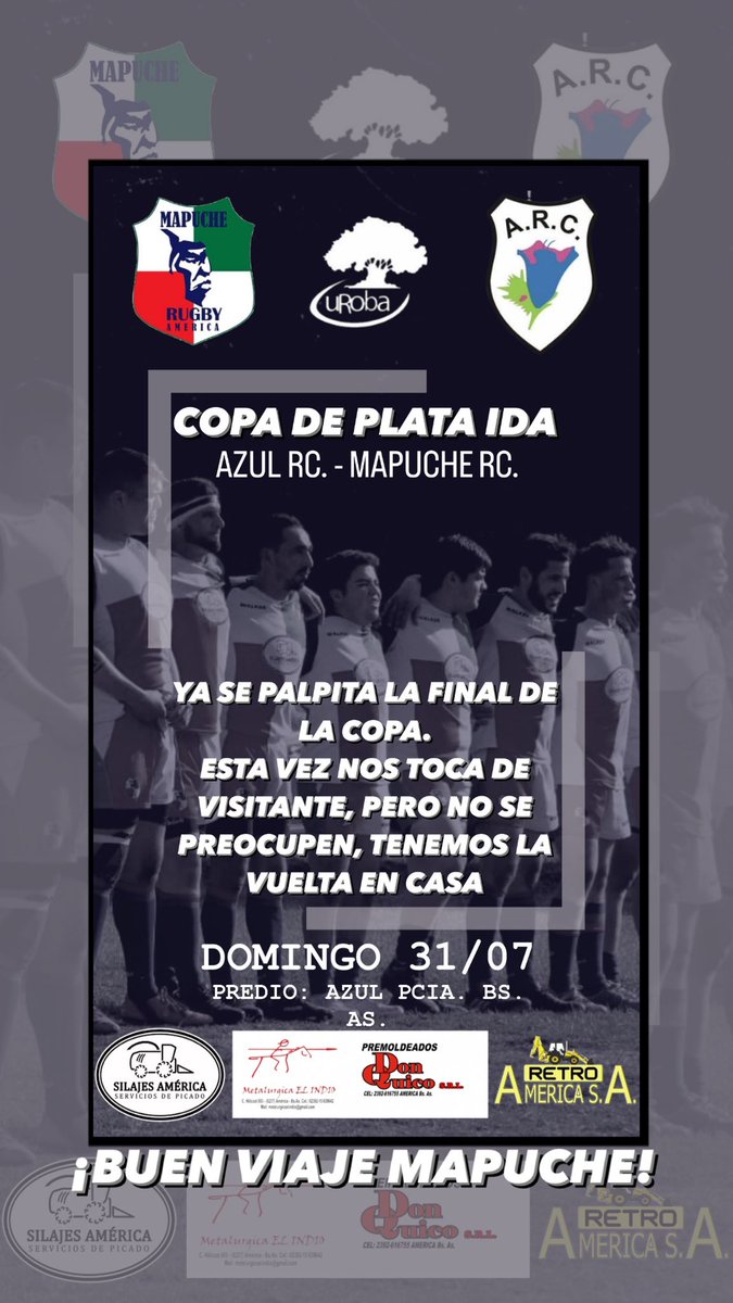 MapucheRugby's tweet photo. 🎊🎉Estamos muy manijas, ya tenemos las fechas y el horario para la gran definición🎉🎊.

En esta ocasión nos toca visitar al plantel de Azul en su zona. 🥺

No se preocupen, no queda todo ahí. Te adelantamos que el próximo finde cerramos la VUELTA de LOCAL❤️‍🔥👏🏽.- https://t.co/ix32AqJUsA