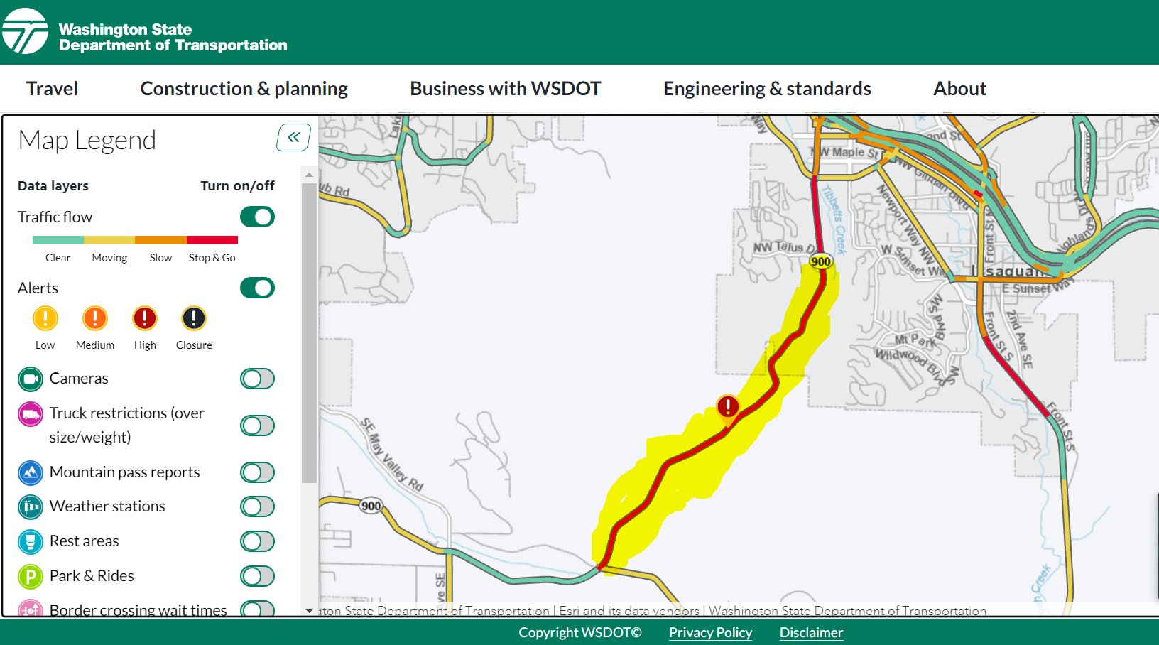 WSDOT Traffic on Twitter "On SR 900 eastbound & westbound at NW Talus