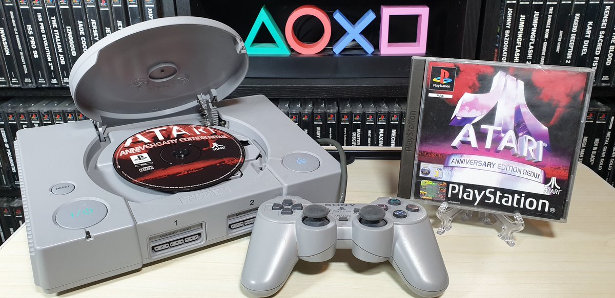 PS1Archive's tweet image. #PS1Archive More early-gen nostalgia today; The Atari Anniversary Collection! It has 12 classic arcade titles (Breakout, Centipede, Pong etc) and video interviews with some of the original devs! A must-have for the Atari fan 🙂 #PS1 #PSX #PlayStation #RetroGaming #GamersUnite