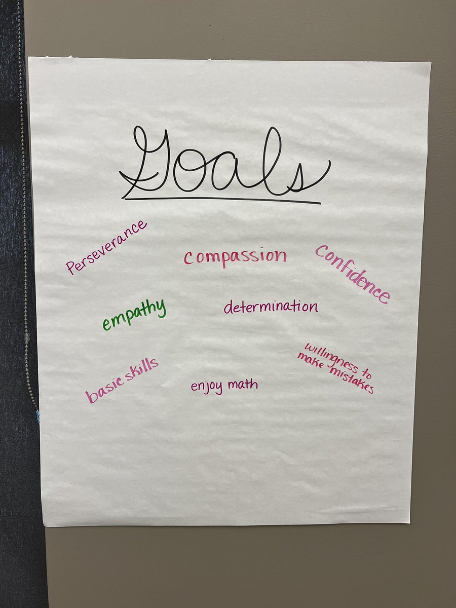 kthomas616's tweet photo. Yesterday at @ROESEVENTEEN we talked about long term goals for our mathematicians (students). Interestingly enough, none of the teachers said “know the standard algorithm” or “master every standard.” Instead the focus was on connections, perseverance, and enjoying math!! 😍 #math https://t.co/vRQ5ApA70q