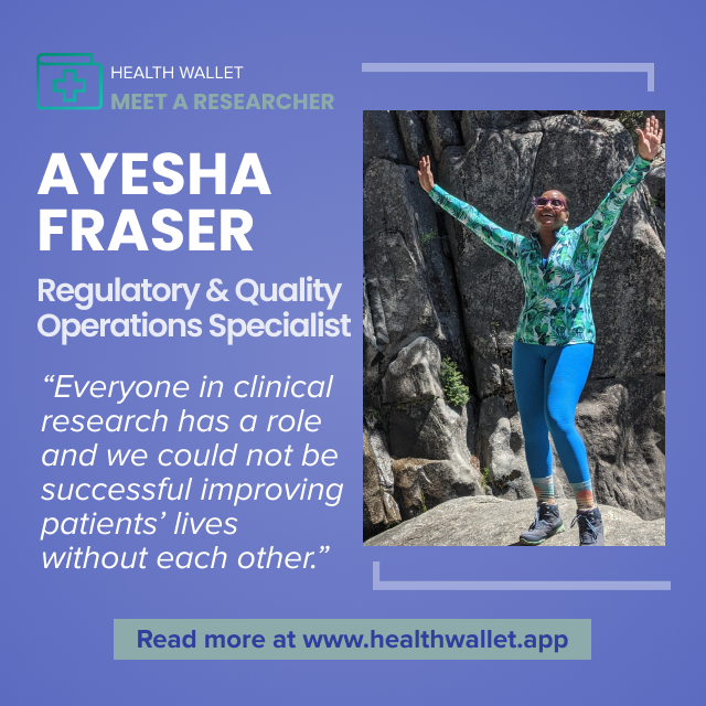 HealthWalletApp's tweet photo. Clinical researchers work hard every day to help us live longer, healthier lives. Take a minute to meet one of these researchers, Ayesha Fraser, in our latest "Meet a Researcher" profile.

#clinicalresearch #clinicaltrials #regulatoryaffairs

https://t.co/1Ragu8u5E7 https://t.co/KnYC1PS801