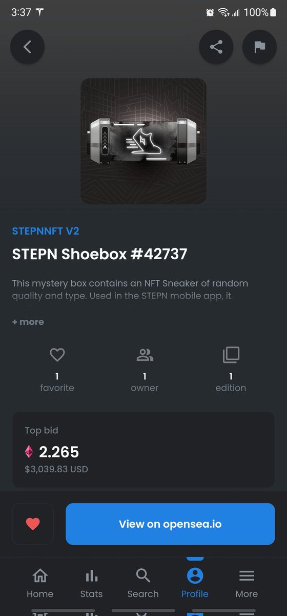 Can't believe how valuable these FREE <a href="/Stepnofficial/">STEPN GO</a>
 Ape shoes are... So glad I claimed mine! Sold one, keeping the other. Free money, can't complain.

Perks of owning a #BAYC #LFG