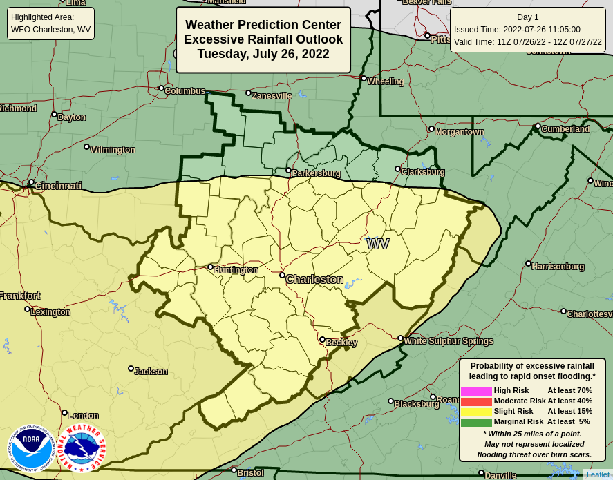 WVEMD's tweet photo. A Flood Watch has been issued for WV. 
The concern for flash flooding remains through Friday morning.
Rainfall amounts of 3-5" are expected. 
❗ Please do not drive through flood waters!!
Monitor forecasts and make sure you can receive weather alerts. https://t.co/4RnSQBar1j https://t.co/KACHV2DUn1