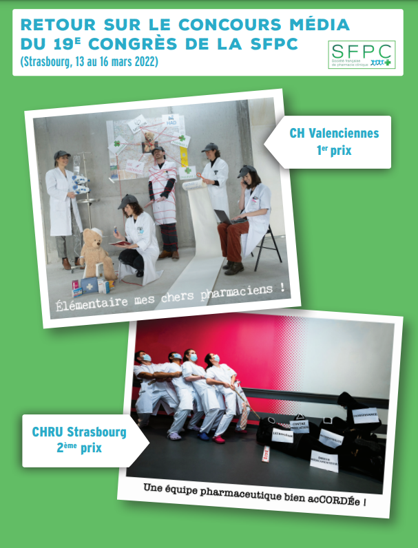 Retour sur les gagnants du concours média du 19e congrès de la @SFPC : 
🥇1er prix : <a href="/ChValenciennes/">CH Valenciennes</a> #JLemtiri #QHiver #JFulcrand #LDujardin <a href="/laurie_ferret/">Laurie Ferret</a> 
🥈2e prix : <a href="/CHRUStrasbourg/">CHRU Strasbourg</a> #MFourtage #ADory #ARousseau #FReisz #BVoisin