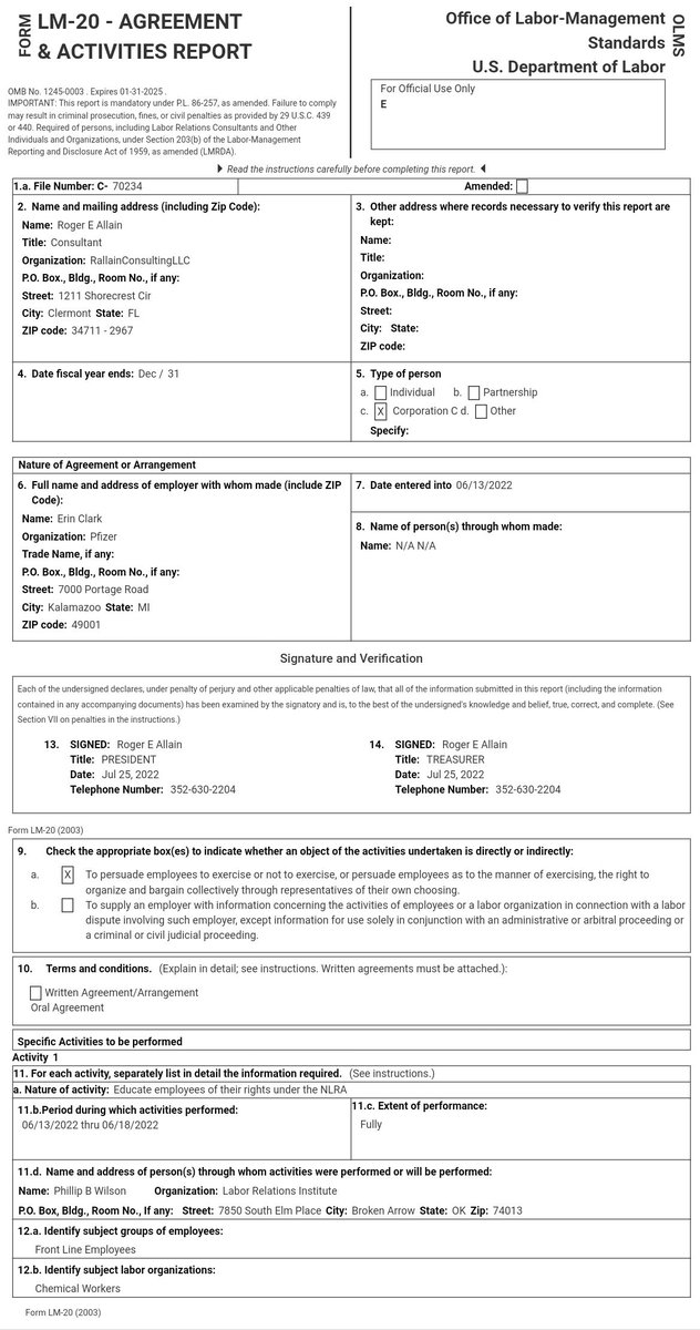 Union Busting Tracker (OLMS Tracker) tweet media