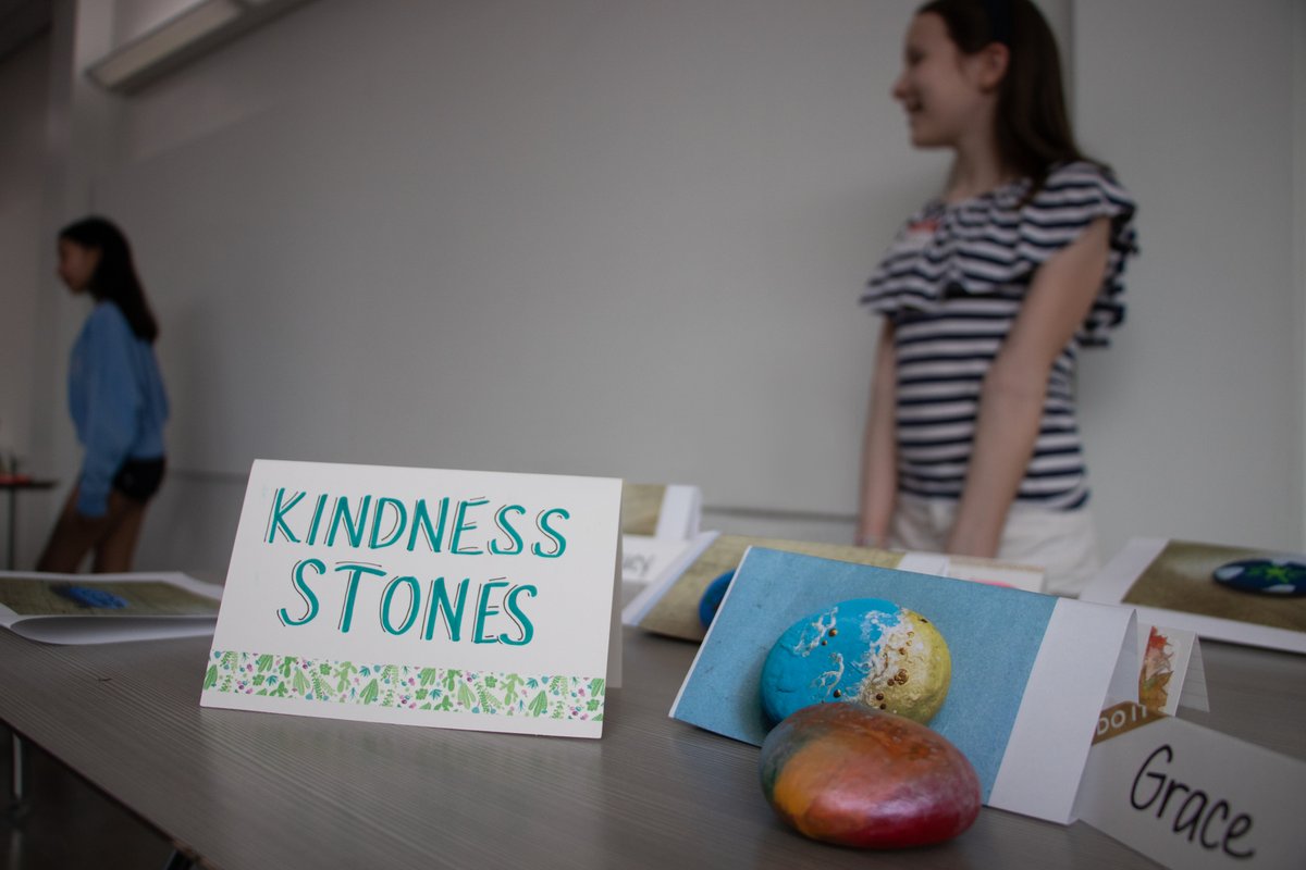 Campers in our Sustainable Arts &amp; Crafts Camp created decorative &amp; functional works of art from materials that would have otherwise been thrown away. At an exhibition of their work, they enthusiastically discussed the process involved in making the crafts. #summercamp #art #camp