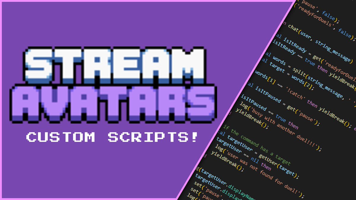hey guess what, I just posted a new <a href="/StreamAvatars/">Stream Avatars</a> tutorial on how to install custom LUA scripts! 

🔗youtu.be/JrU12vV7ANI
