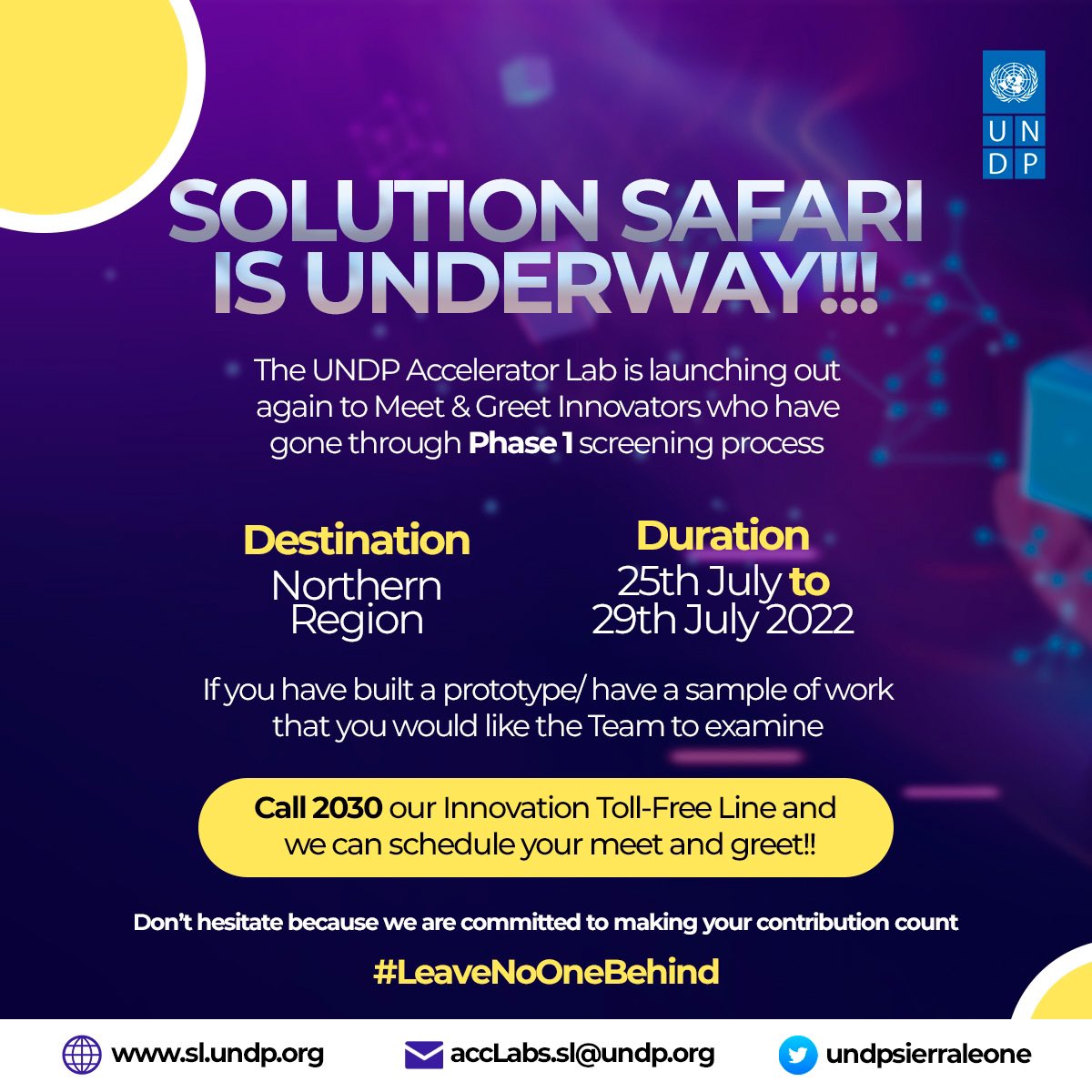 Our Meet &amp; Greet is an overwhelming success so far, thanks to all the calls that have come in. It’s in sessions like these we truly understand the mindset behind the solution the drivers that motivate local innovators to take a stand and develop a solution.