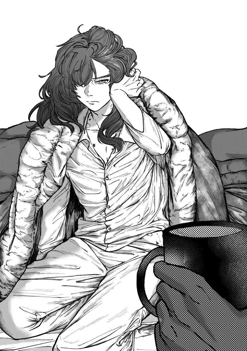 Morning with #kaeluc #ガイディル 
(Comic, read from right to left) 