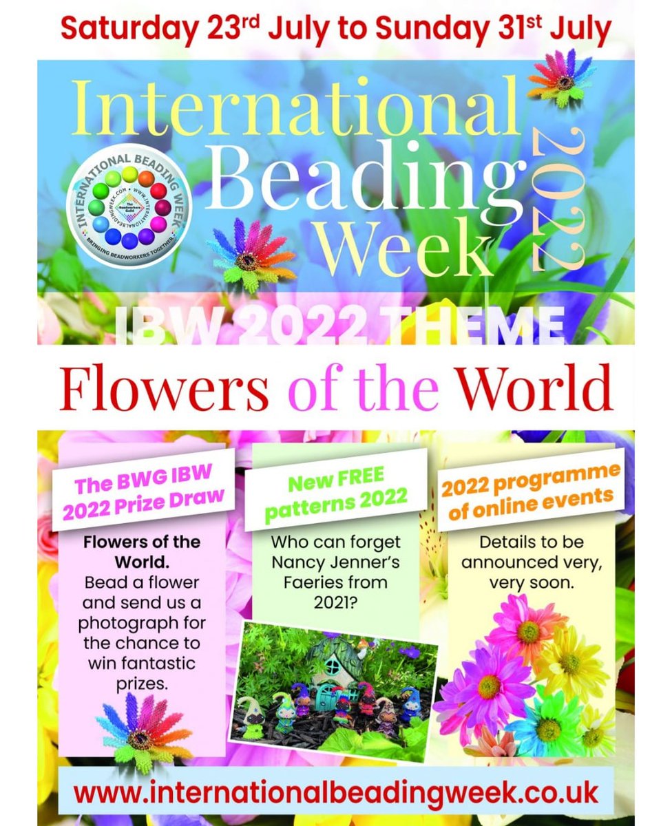 Woman_InBizHour's tweet photo. How can you get involved with #internationalbeadingweek ?
▪️Join the Beadworkers Guild on FB or IG
▪️Book a free online social event with the Guild to talk all things beady
▪️Enter the BWG Flowers of the World Prize Draw
#womaninbizhour 1/4 https://t.co/JmW1u7SHQv
