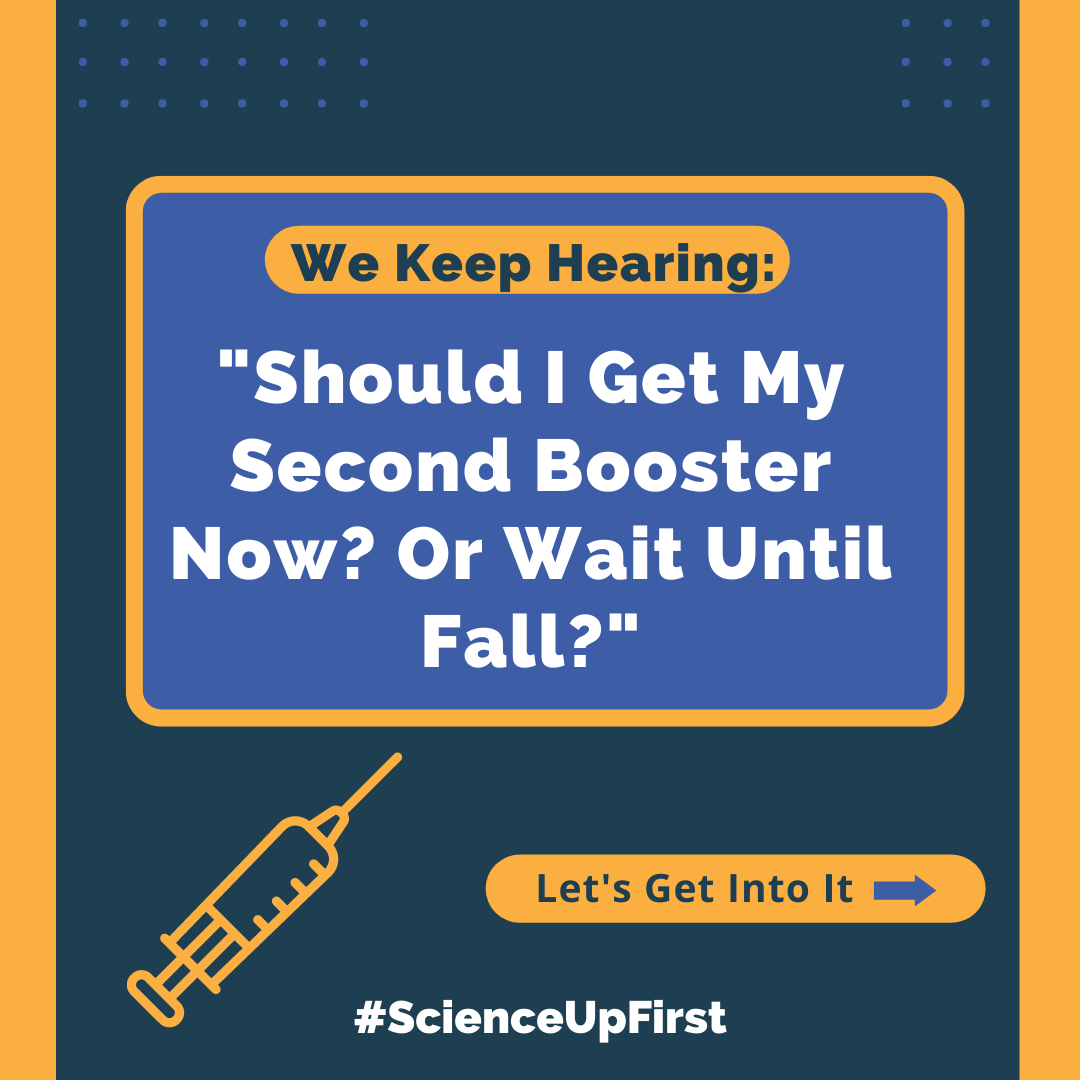 With the NACI recommending a booster in the fall, and the announcement of a seventh wave starting now, we understand you might be confused as to when you should get your booster. Here are some thing to consider → #ScienceUpFirst 🧵[1/7]