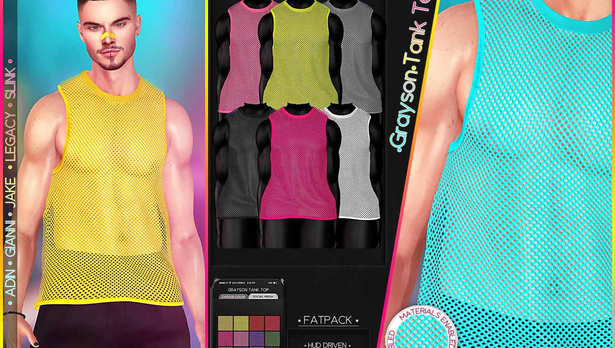 MediaSL1's tweet photo. LEXU. GRAYSON TANK TOP – NEW MEN
✔️ #SecondLife ✔️ #MediaSl ✔️ #Metaverse
⭐ join https://t.co/AaO41oZ8bz Discord: https://t.co/S8R6esljwl

 #bestsecondlife #LEXU #Mansl #MenSL #Mensl #NewSL #Secondlife #secondlifefashion #SL #slblogging

https://t.co/o3CyJAujmK https://t.co/8gBdUXCP44
