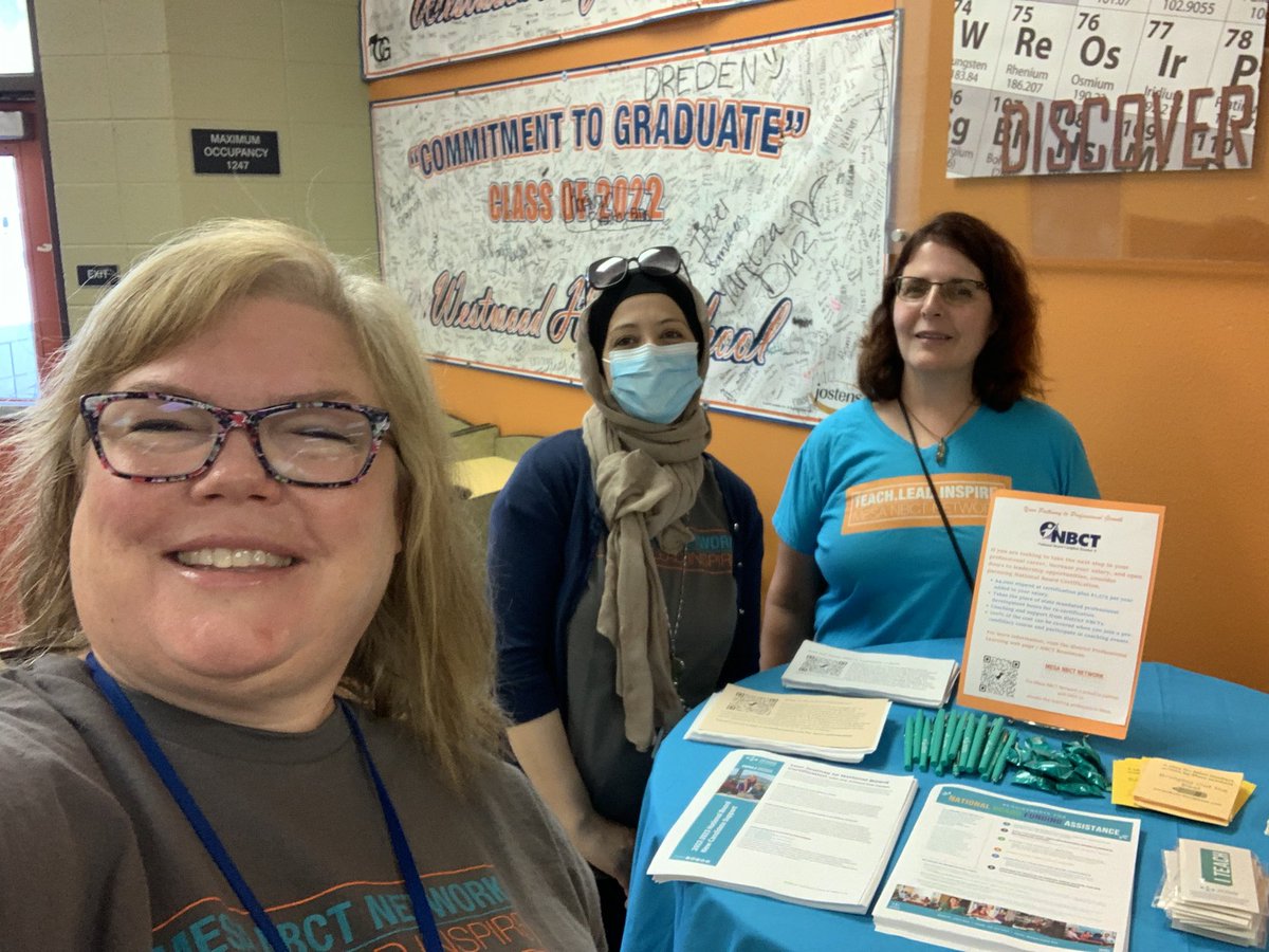 Mesa NBCT Network (@mesanbct) on Twitter photo Over here at <a href="/tearemupww62/">Westwood High School</a> (Westwood!) welcoming teachers new to <a href="/mpsaz/">Mesa Public Schools</a> with MEA. Come learn about National Board Certification in Mesa! <a href="/azk12/">Arizona K12 Center</a> #inspireMPS #NBCTStrong #amAZingNBCT #AZTeacherleaders Over here at <a href="/tearemupww62/">Westwood High School</a> (Westwood!) welcoming teachers new to <a href="/mpsaz/">Mesa Public Schools</a> with MEA. Come learn about National Board Certification in Mesa! <a href="/azk12/">Arizona K12 Center</a> #inspireMPS #NBCTStrong #amAZingNBCT #AZTeacherleaders