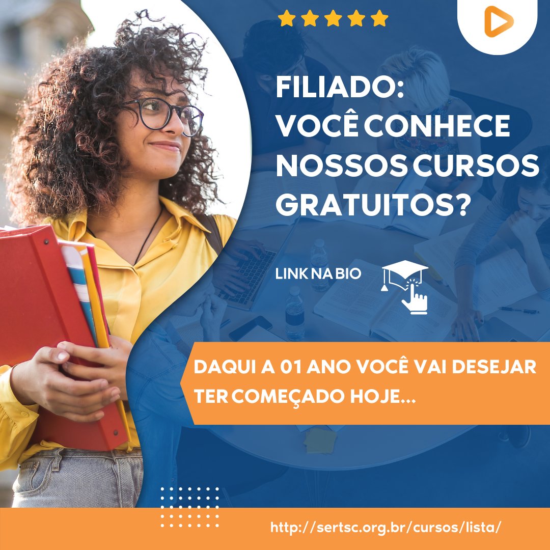 sertsc's tweet image. Atualmente a universidade corporativa do sindicato conta com seis cursos online.

👉 Saiba mais: sertsc.org.br