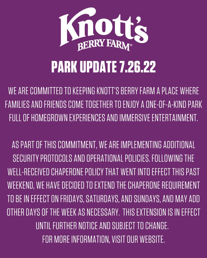 New Knott S Chaperone Policy Goes Into Effect This Weekend
