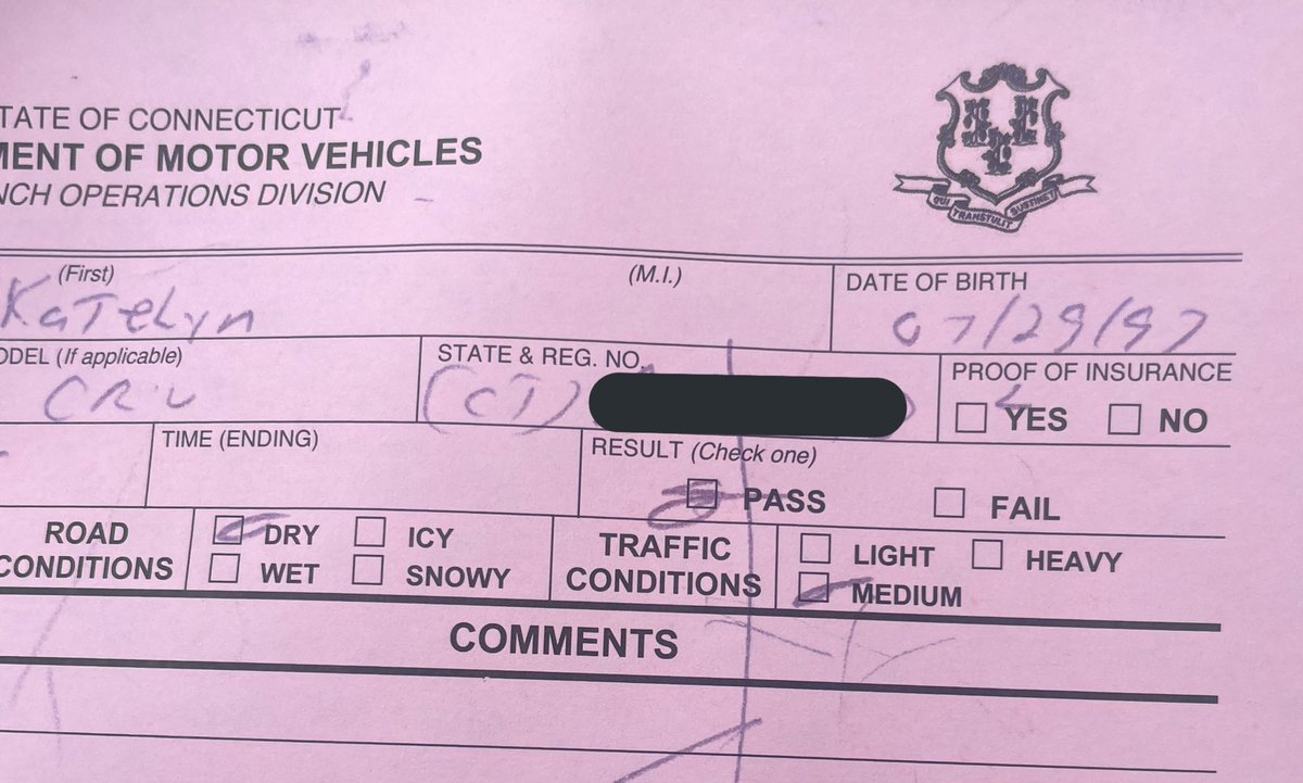 YALL I PASSED MY DRIVING TESTT