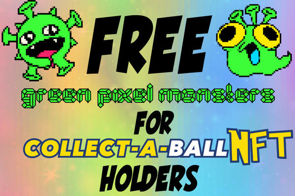 💚@MetaCollectNFTs is giving away 100 free Green Pixel Monster NFTs to the first 100 Collect-A-Ball NFT holders who claim them. 

✏️Fill out this form to claim your free NFT here: forms.gle/6x9hNxN27zAYKh…

#NFTCommunity #NFTGiveaways #nftcollector #nftart #NFTdrop #nftart