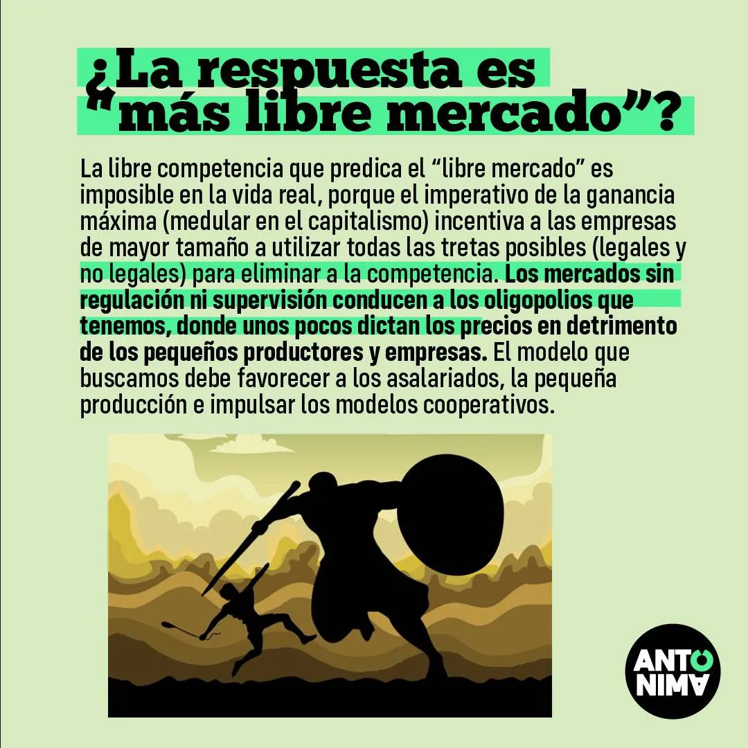 Hablamos de aquellas con el poder de manipular los precios a su antojo, beneficiarse de mayores ayudas estatales y eliminar a las pequeñas empresas que no tienen forma de competir.