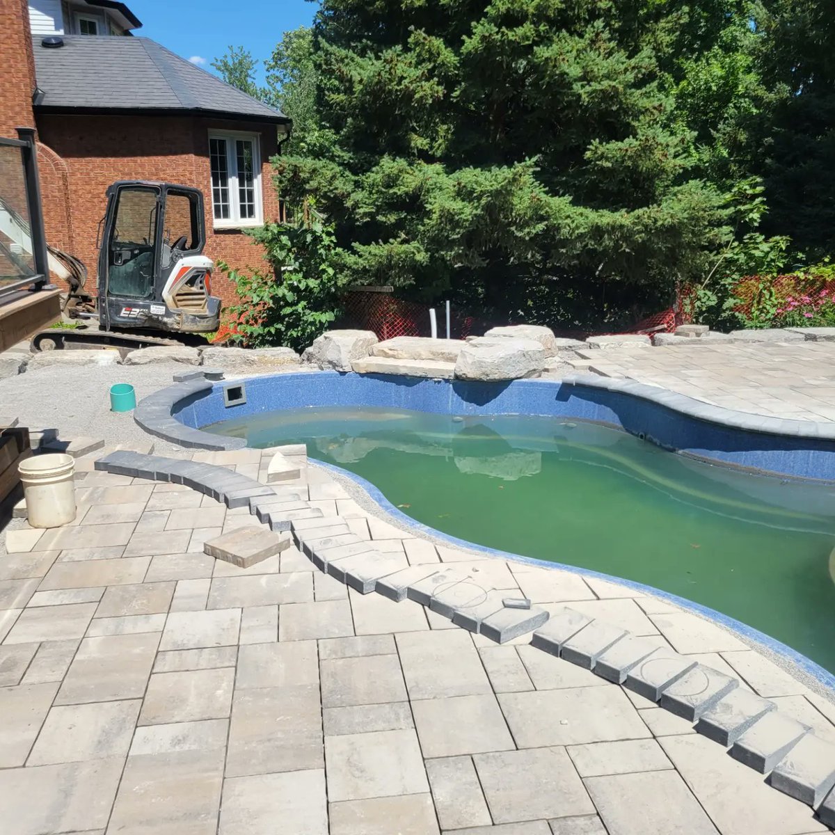 Paramount2005's tweet image. A beautiful backyard oasis in the making. #landscapingcompany #landscapeconstruction #patioseason #backyardoasis #backyardgoals