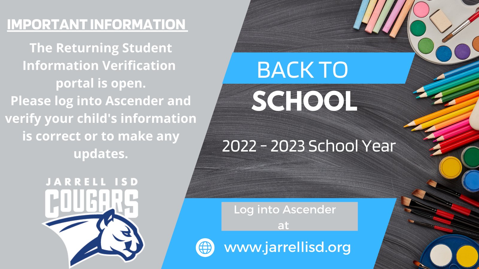 Jarrell ISD on Twitter "‼ICYMI‼ Please complete the Returning Student