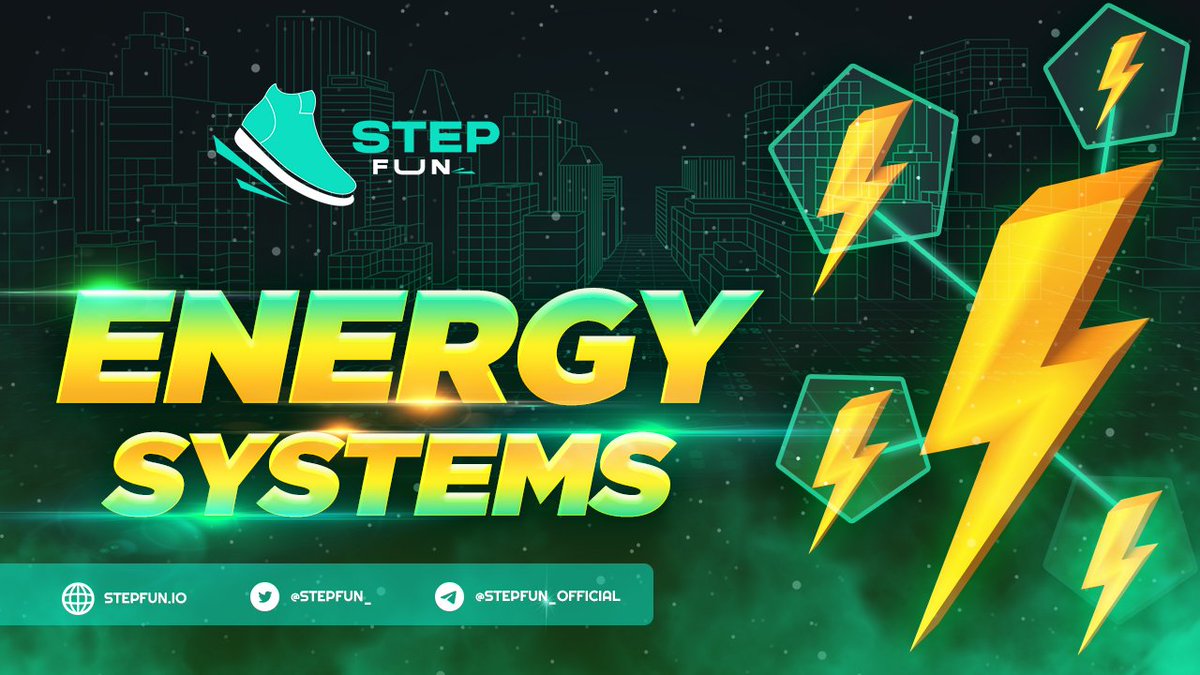💡💡Energy Systems:💡💡
🔋Default Energy is 2 (For 1 Sneaker) 
🔥Max Energy per user is 20 
⚡Every 6 hours, restore 25 percent of Energy until maxed out.

👉 Our official website: stepfun.io