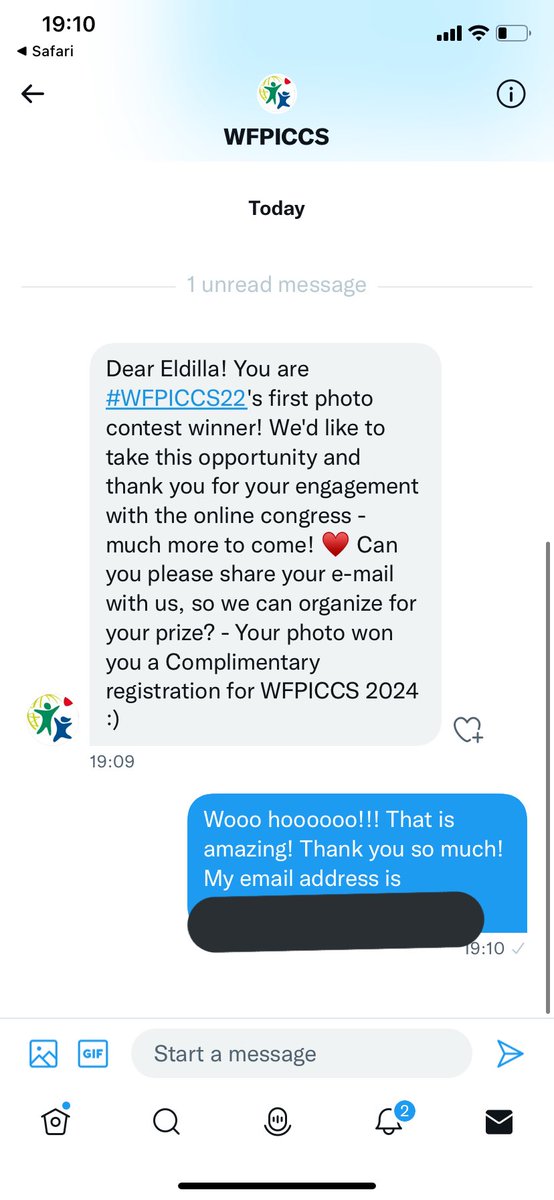 Thank you @WFPICCS for making my evening! The joy from #WFPICCS22 never stops! #WFPICCS22Ubuntu is the belief in a vision, and is what made millions of impressions on SoME. #PedsICU #WFPICCS24 here we come!!!!
