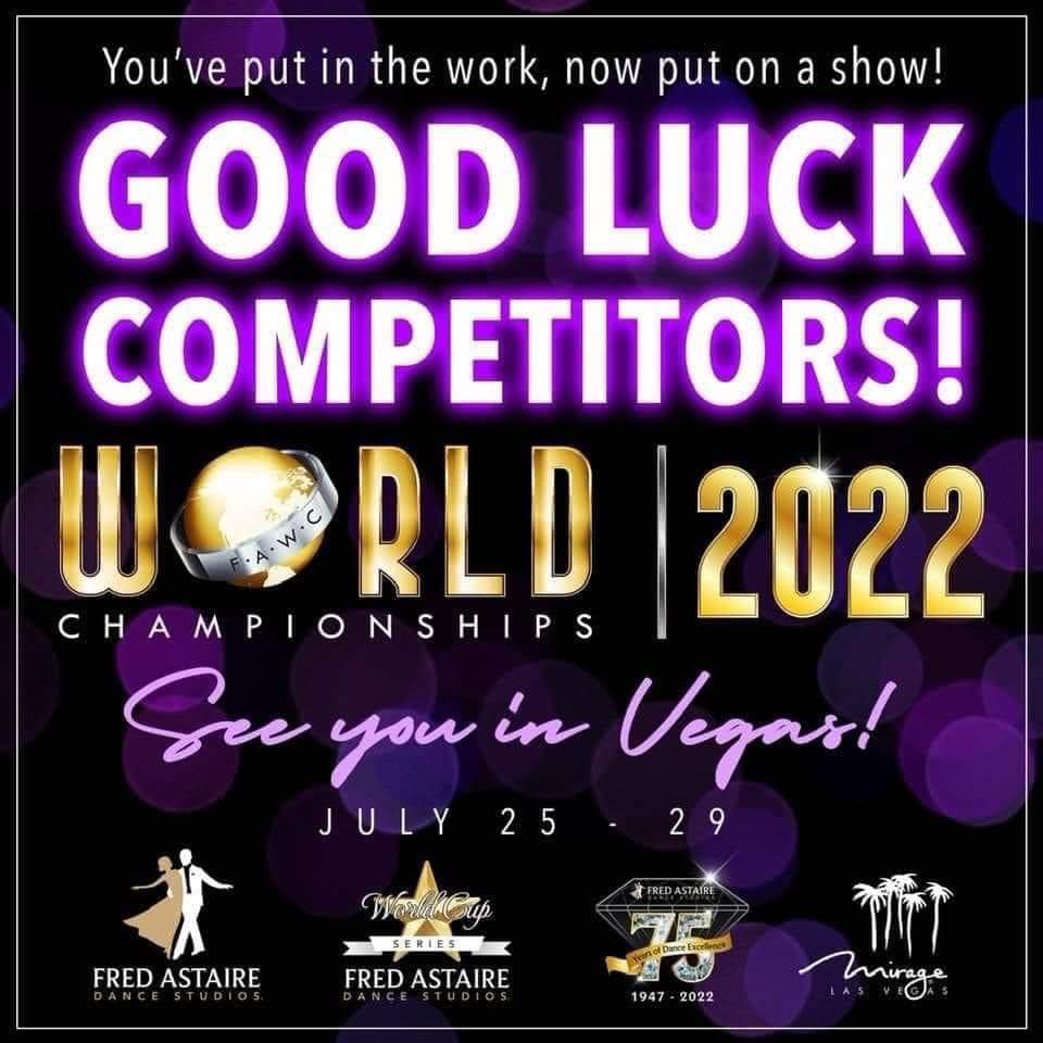 FADSPewaukee's tweet image. 📣 It's DAY 2 of the @FredAstaireCorp World Championships! 📣 We want to hear from you in the comments below! Who's out there cheering on our studio amateur and professional competitors as they take the dance floor by storm?!  👏👏