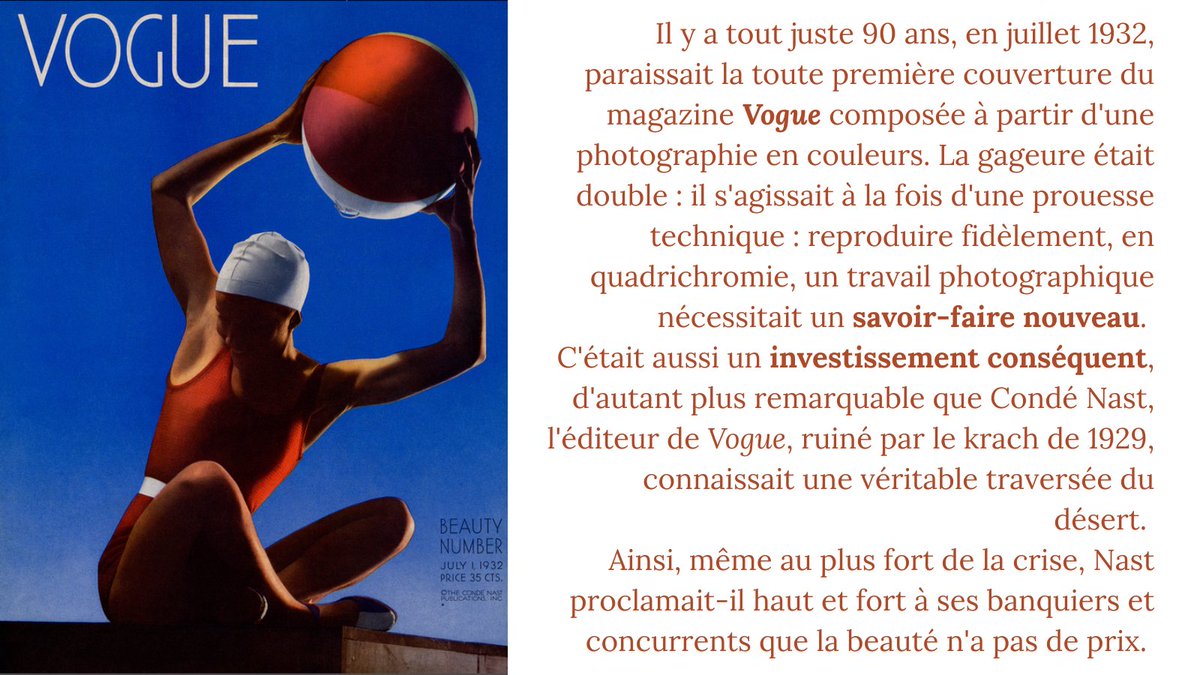 Il y a 90 ans, en juillet en 1932, paraissait la toute première couverture du magazine Vogue reproduisant une photo en couleurs.
vu.fr/Ogcb
#lafabriqueduchic #jeromekagan #histoiredelaphotographie #voguemagazine #edwardsteichen #condenast