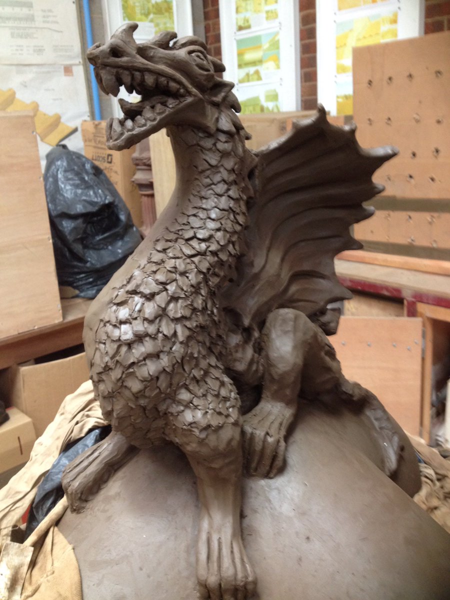 Work in progress half a dragon! #HandmadeHour