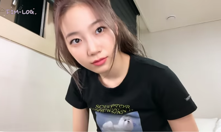kahtchyaa's tweet photo. wdym kazuha from le sserafim is wearing THE soljiwan confession t shirt in the last fim log https://t.co/WYrWQrLKND