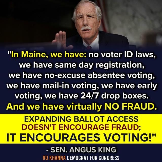 Expanding access ≠ increased voter fraud.