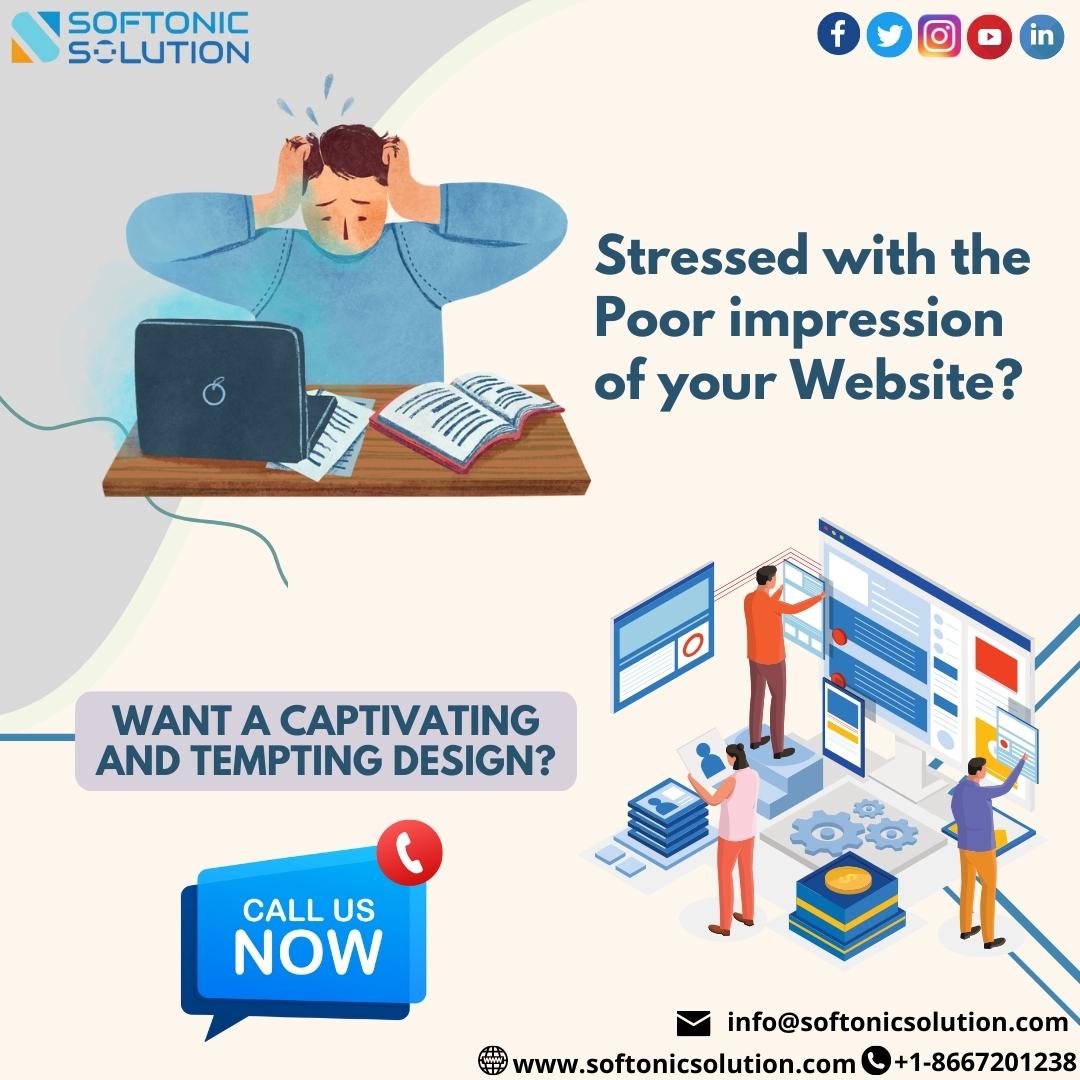 If you are facing issues in impressing your clients  and want an attractive website of your brand then,  stop working anymore  we are offering the best website designing services for you.
Ring On: +1-8667201238
Visit: softonicsolution.com
#softonicsolution