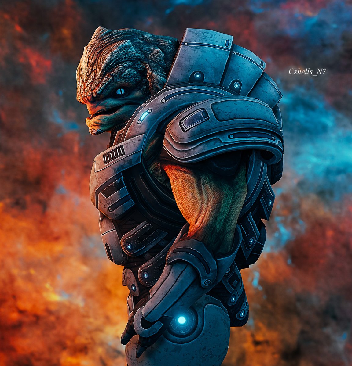 WildCardHoney's tweet image. Grunt 😊 #masseffect #Blender3d #3drender #3dart #digitalart