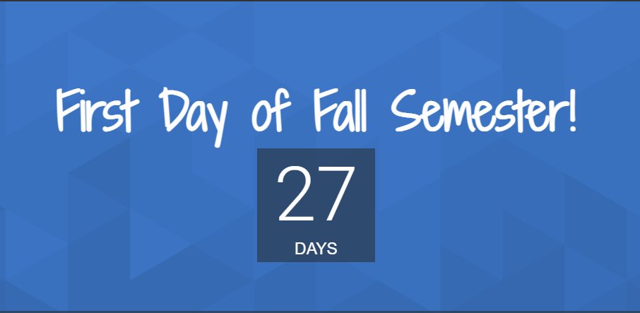 We're getting so close to the start of the Fall 2022 semester!! Can't wait to have everyone back on campus again!