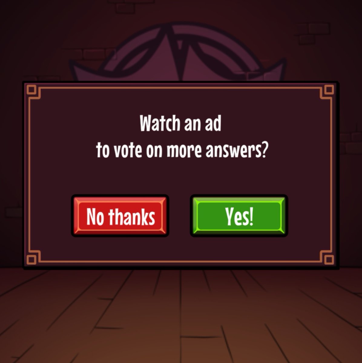 jacksfilms's tweet photo. BIG update for Be Funny Now is out:
...you can now earn currency by watching ads (once a day for blue gems, unlimited for coins) 
...write custom prompts for private games
...watch ads to vote on more Daily Question answers https://t.co/vGzkljFpl8