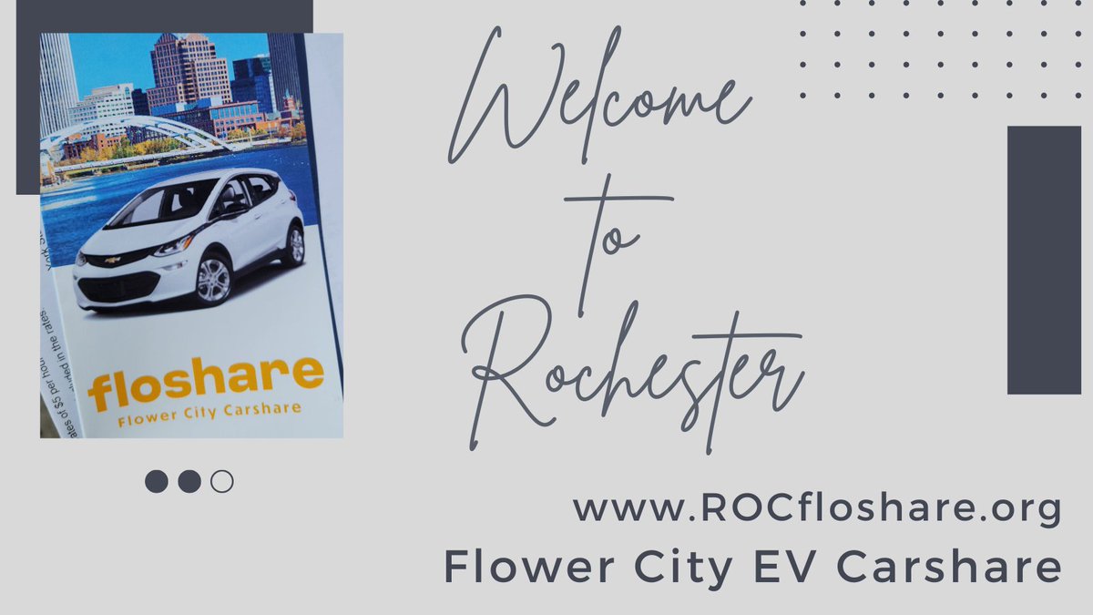 Welcome to #ROC, #Floshare -our 1st #EV #carshare program providing a sustainable transportation option for people! Proud to join you and our transportation partners @enjoyRTS @CityRochesterNY and other dignitaries today at Genesee Valley Park. Learn more: ROCfloshare.org