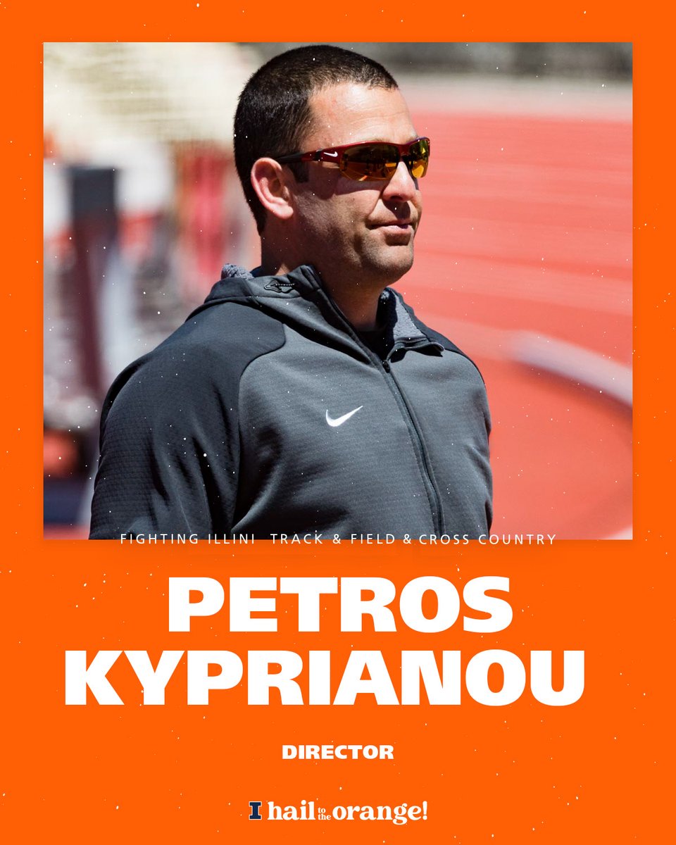 Welcome, @petrosdeca!

🟠 2-time NCAA Champion at Georgia
🔵3-time U.S. Track &amp; Field and Cross Country Coaches Association National Coach of the Year
🟠Coached a total of 28 NCAA champions during his 13-year Georgia tenure

#Illini | bit.ly/Kyprianou